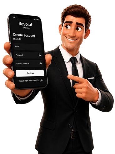 Zarejestruj się w Revolut Casino.